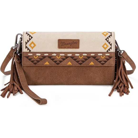 X Wrangler Western Wallet for Women RFID Blocking Wristlet Wallets with Aztec Em - Picture 1 of 8